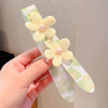 4#broken hair stickers - mesh yellow flowers