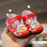 A generation of girls' newborn baby cartoon moccasins 0-2 years old toddler pre-shoes female baby single shoes sewing thread