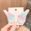 A pair of pink and green (without card)