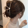 Metal clip khaki pearl