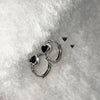 Black heart earrings
