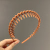 5# frosted long tooth headband-coffee color