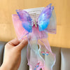 1#smart butterfly ribbon hair clip-ice blue