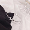 Double heart ring bracelet