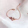 Rose gold meteor shower bracelet