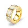 Gold-8mm-embossed-great wall pattern / number 6