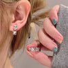 Opal heart earrings