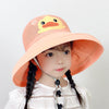 Cartoon big brim orange / 3-8 years old (hat circumference 50-54cm) + windproof rope