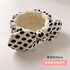 White black dot headband