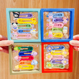 Photo frame storage box Korean cute Morandi small jelly bean hair clip children's cartoon hair card girl bangs clip side clip