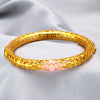 Enamel openwork lotus bracelet
