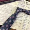 Dark gray square tie hand tied *8cm