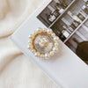 Pearl diamond ring - no. 11 small camellia - white