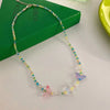 Colorful crystal butterfly necklace (random color)