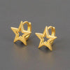 Gold pentagram earrings