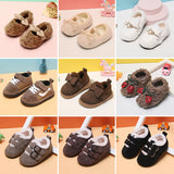 Clearance Deal Girls Fur Shoes Girls Baby Princess Doudou Shoes Baby Children Toddler Shoes Autumn and Winter Plush Cotton Shoes