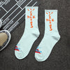 Light blue / one size nude socks (38---43)