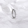 One white gold bamboo earring / copper