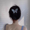 Thick blue butterfly clip