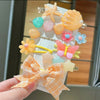 [light orange plaid] bow knot starfish shell