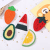 Fruit knit barrette mashup