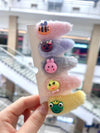 11# little bee plush hair clip-5pcs