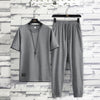J098 gray top + j102 gray trousers / m