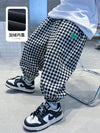 Black and white fleece / 110cm