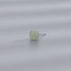 A hetian jade earring / copper (white gold with earplugs)