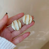 Drip geometric stud earrings