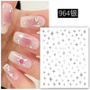 Nail art sticker 964 plain silver