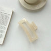 Large square jelly clip [white]