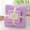 Pineapple grid purple / bath towel 70*140cm+ towel 35*75cm