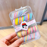New 90pcs Children's Seamless Small Rubber Band Candy Color Baby Hair Ring Cute High Elastic Hair Tie Wholesale