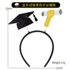 Gold hand exam paper black graduation cap / one size fits all