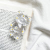 Bear bracket - small floral - white
