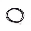 Black one pearl simple hair tie