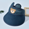 Bear straw hat navy blue