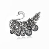 Korean temperament crystal swan brooch corsage women's versatile coat coat pin sweater button collar pin clothing accessories