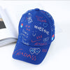 Graffiti love baseball royal blue / adjustable head circumference (50-54) suitable for 3-12 years old