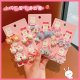 Children's rubber band strawberry bear tie head rope does not hurt hair elastic good baby head rope girls Korean hair ring girls hair accessories
