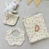 Yellow flower bath towel + square towel + saliva towel