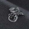 Flying dragon ancient silver