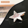 4#silver jade star hair clip