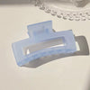 10.5cm frosted rectangle - blue