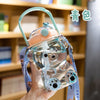 Cartoon doll bear water cup-blue / 1000ml