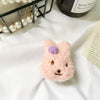 Plush bracket - embellished rabbit - pink