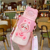 Pink rabbit + strap / 500ml