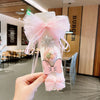 5#pink bowknot hairpin-set of 5