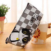 Gray and white grid (opp bag)